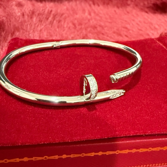 New Gold Plated Stainless Steel Nail Un Clou Bracelet Bangle - Picture 6 of 8